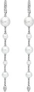 David Yurman Pearl and Pavé Drop Earrings with Diamonds