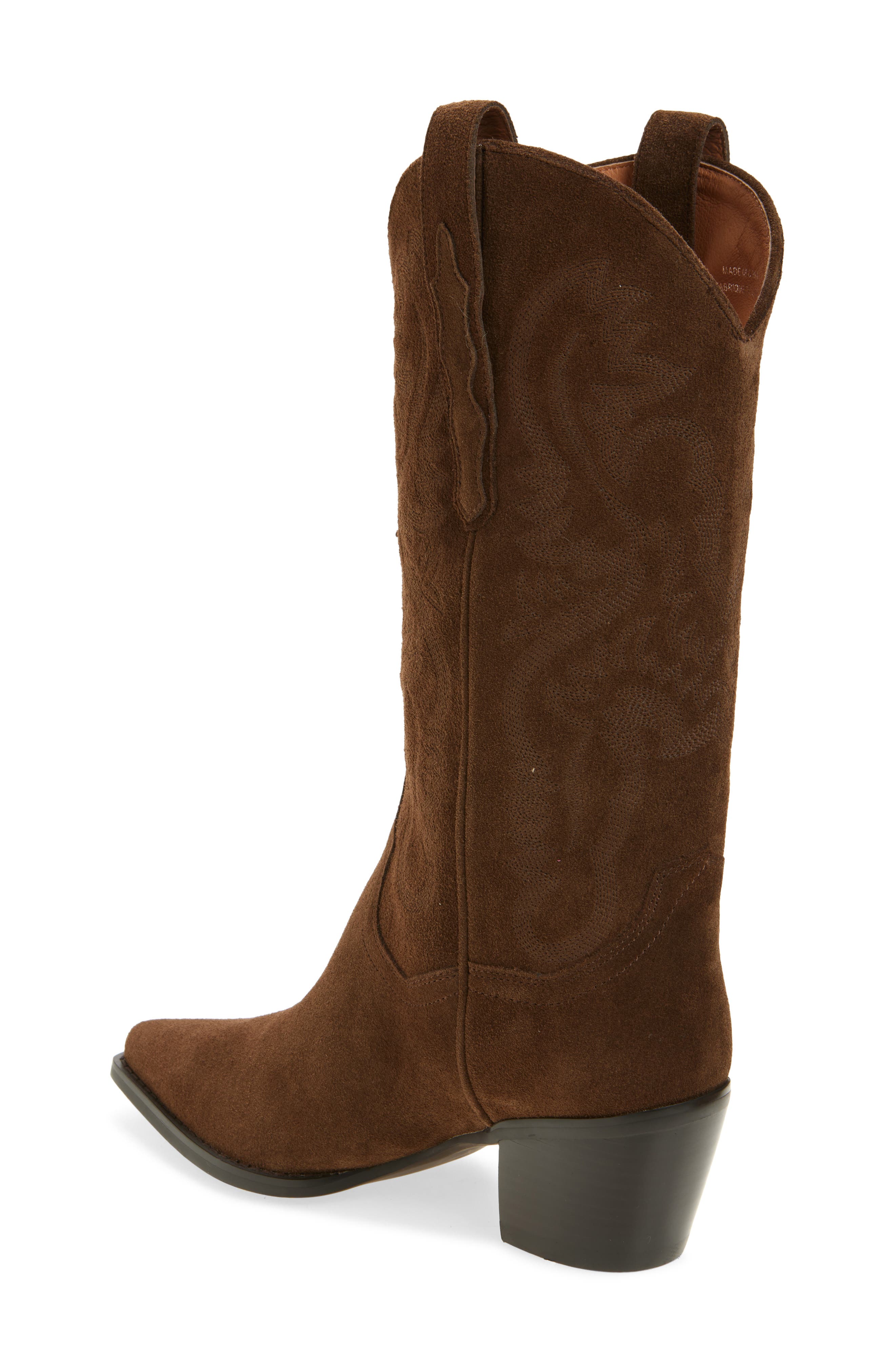 Jeffrey Campbell Dagget Western Boot, Alternate, color, Brown Suede