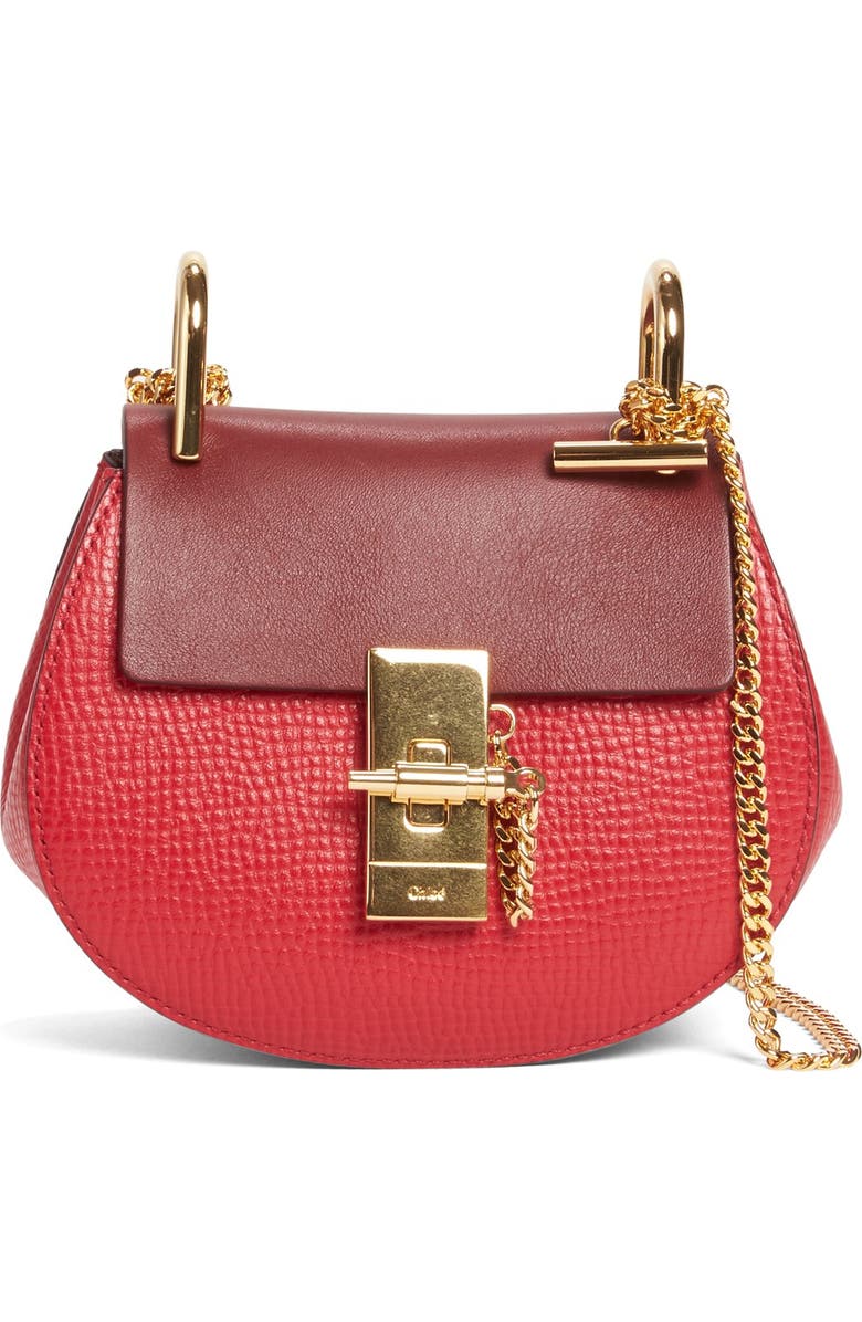 Chloé Nano Drew Calfskin Shoulder Bag, Main, color,