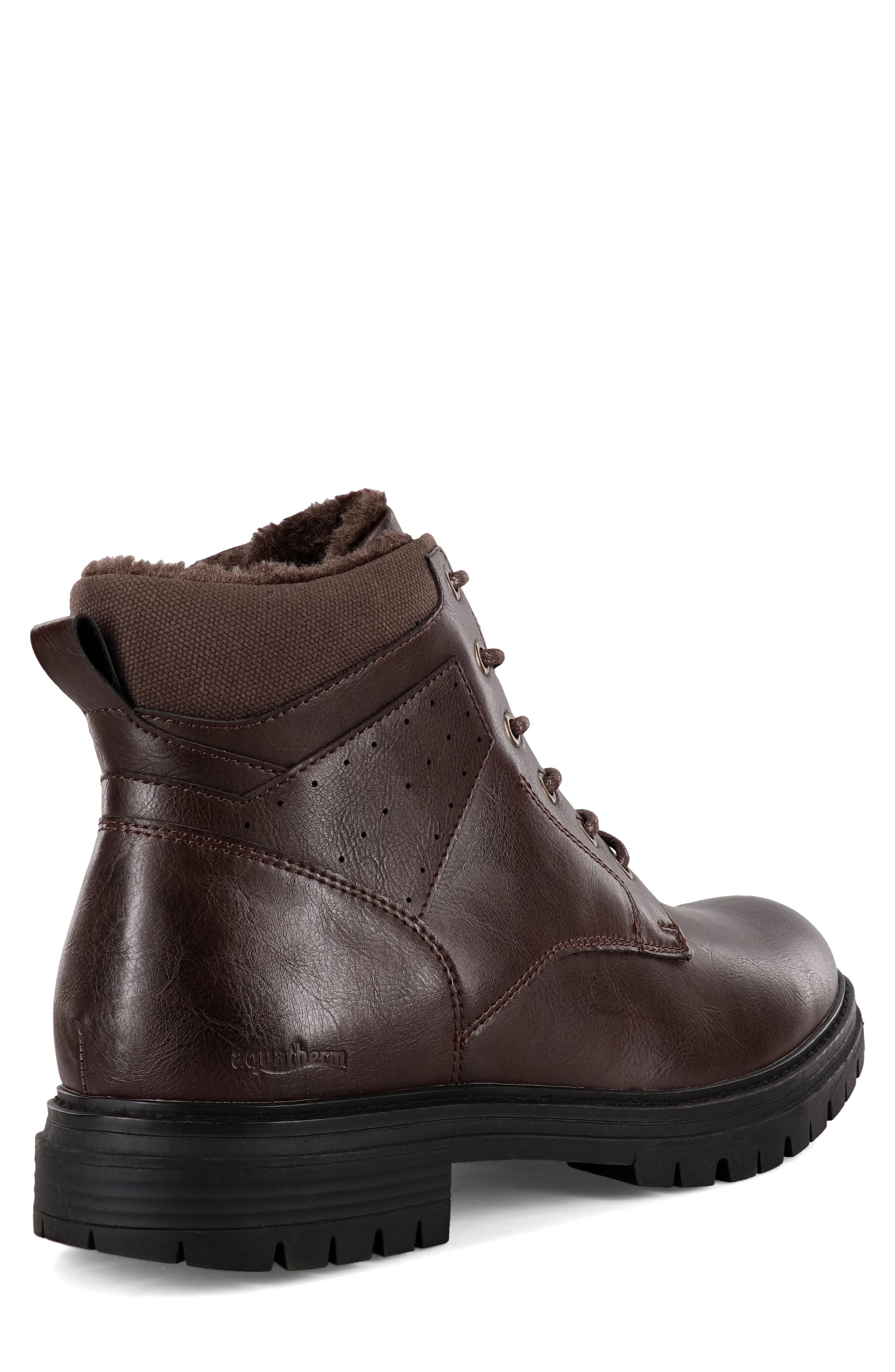 AQUATHERM BY SANTANA CANADA Fundy Faux Fur Lined Waterproof Boot, Alternate, color, Dark Brown