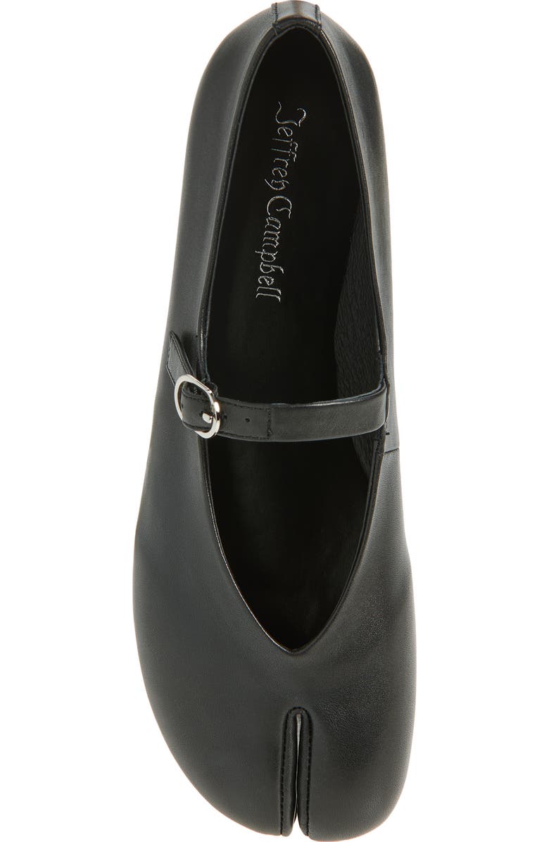 Jeffrey Campbell Preakness Split Toe Mary Jane Flat, Alternate, color, Black