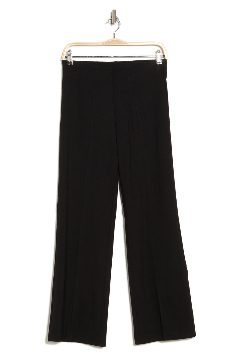 Front Seam Ponte Wide Leg Pants, Alternate, color, BLACK