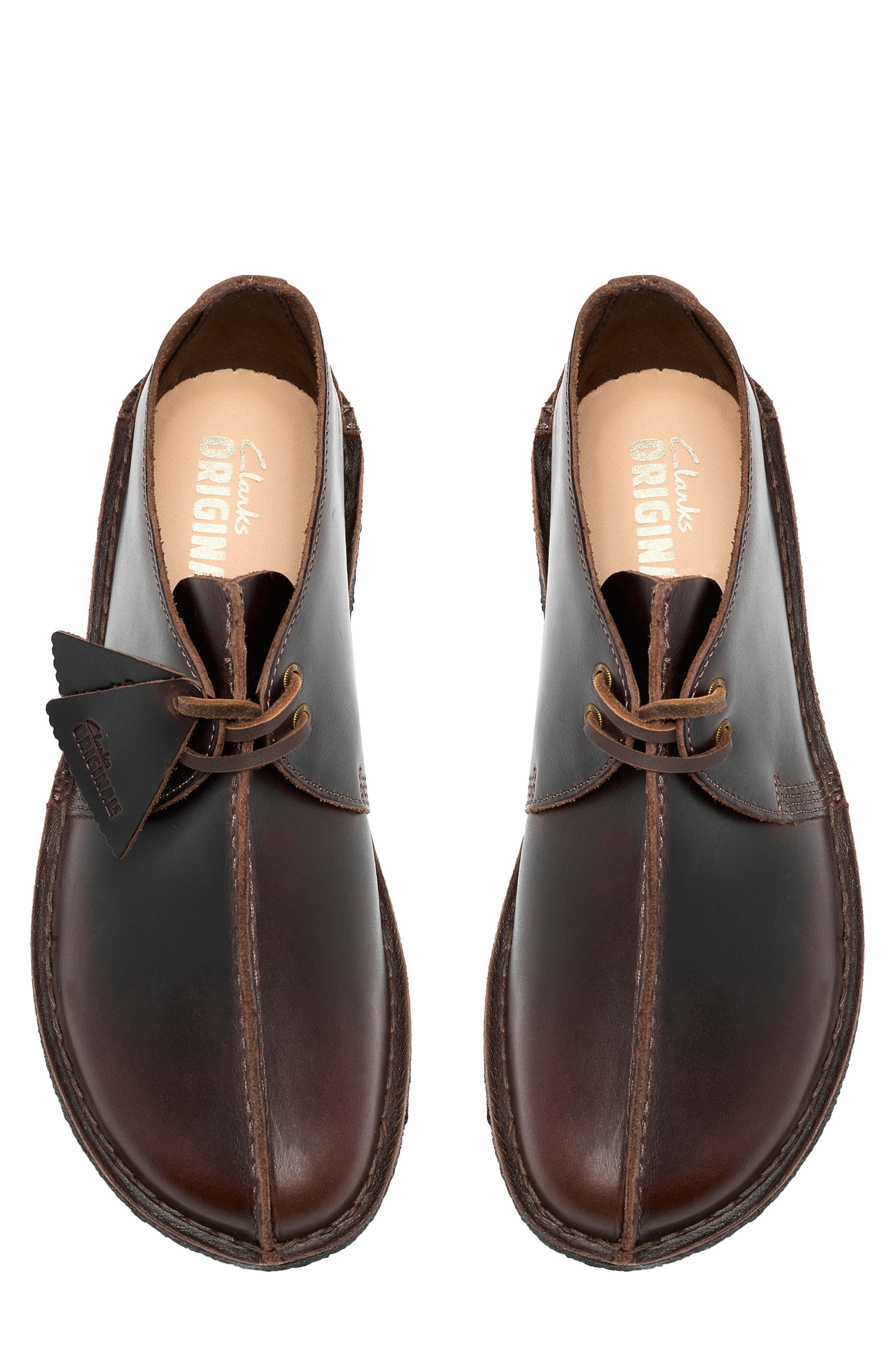 Clarks® Desert Trek Chukka Boot, Alternate, color, BLACK/ BROWN LEA