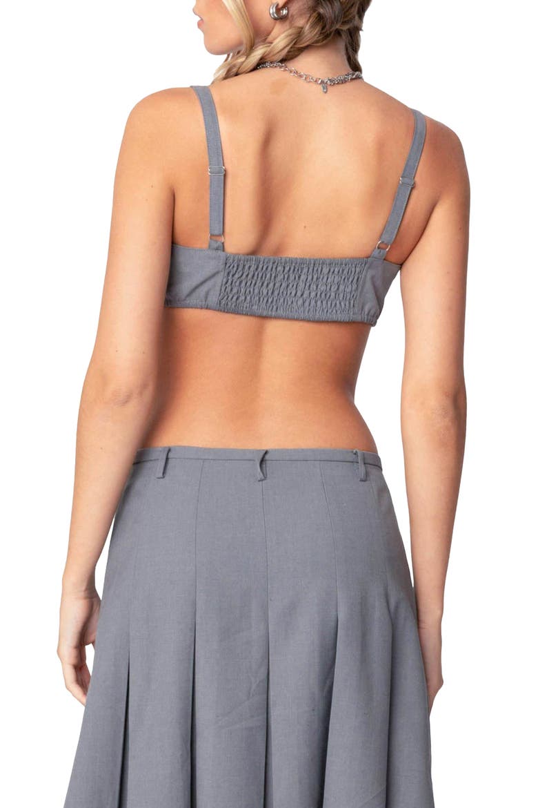 Ethel Tailored Bralette, Alternate, color, GRAY
