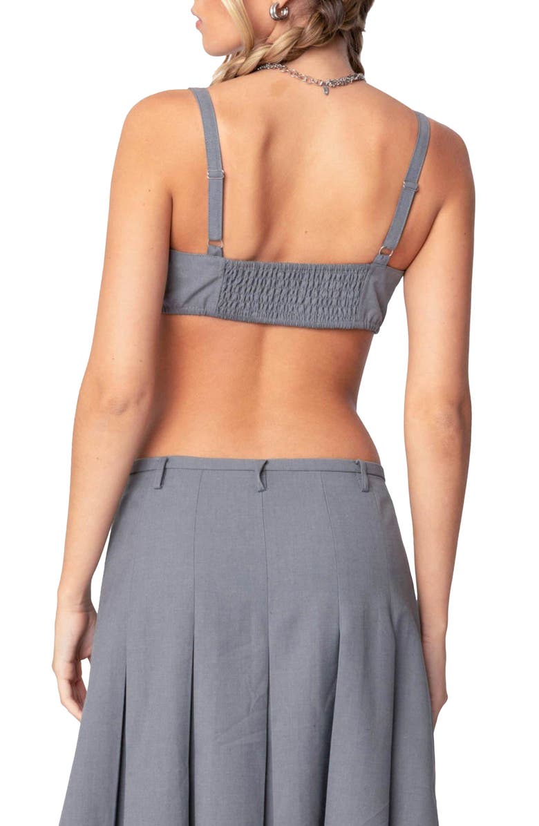 EDIKTED Ethel Tailored Bralette, Alternate, color, Gray
