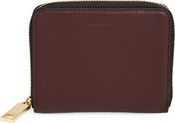 AllSaints Lena Hex Leather Zip Wallet | Nordstrom