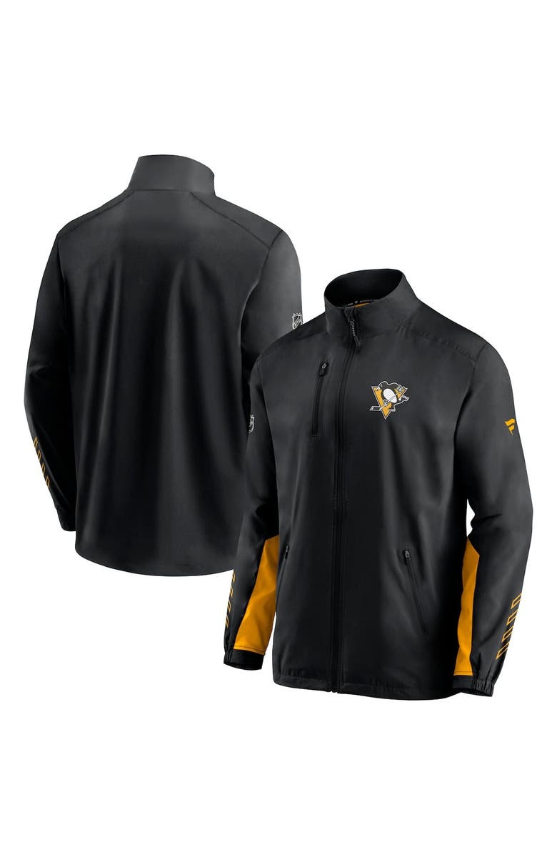 FANATICS Men's Fanatics Branded Black Pittsburgh Penguins Authentic Pro Locker Room Rinkside Full-Zip Jacket, Alternate, color,