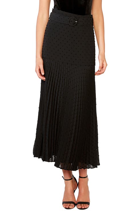 Dot Buckle Pleat Skirt