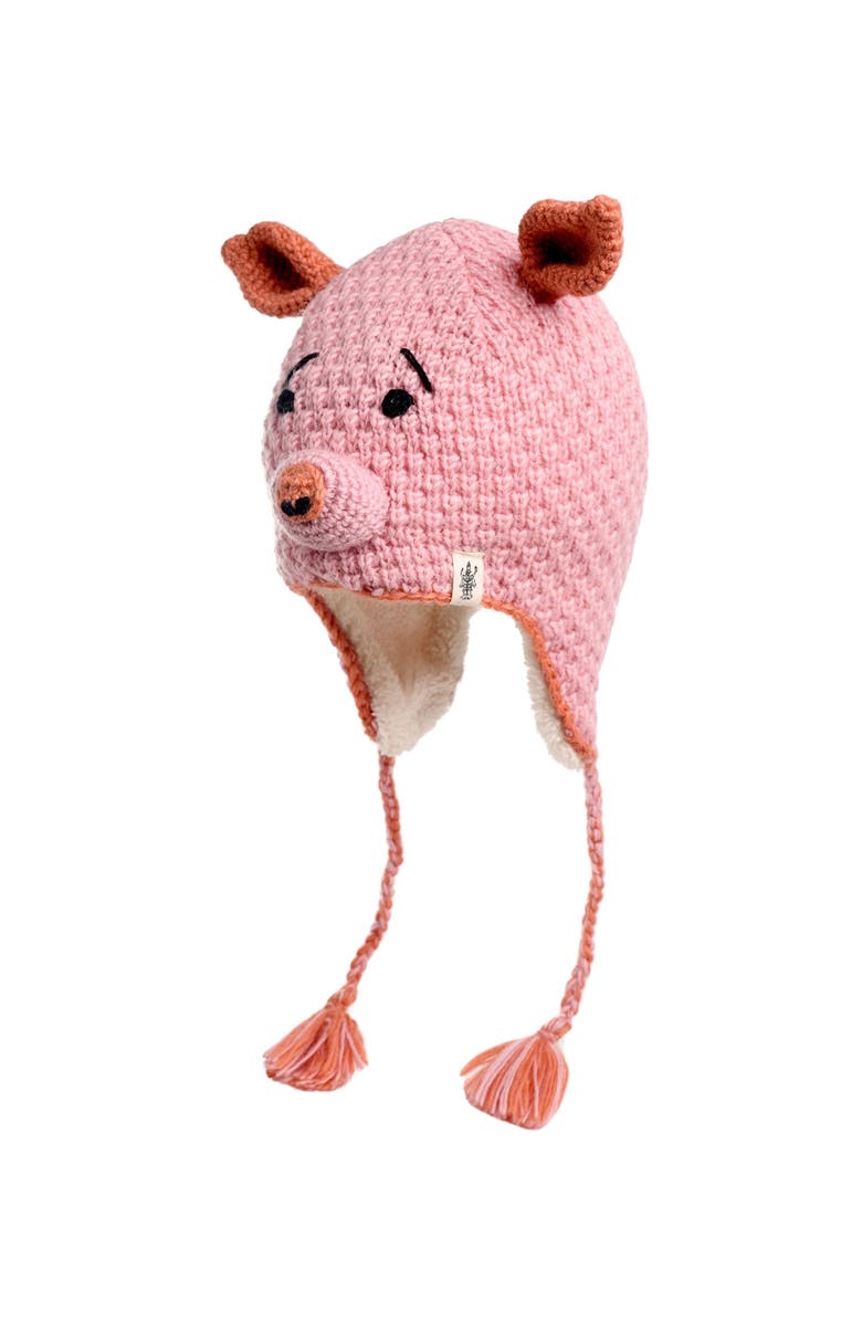 Nirvana Designs Crochet Piggy Hat, Alternate, color, White