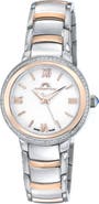 PORSAMO BLEU Luna White Topaz Bracelet Watch, 34mm