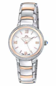 Luna White Topaz Bracelet Watch, 34mm