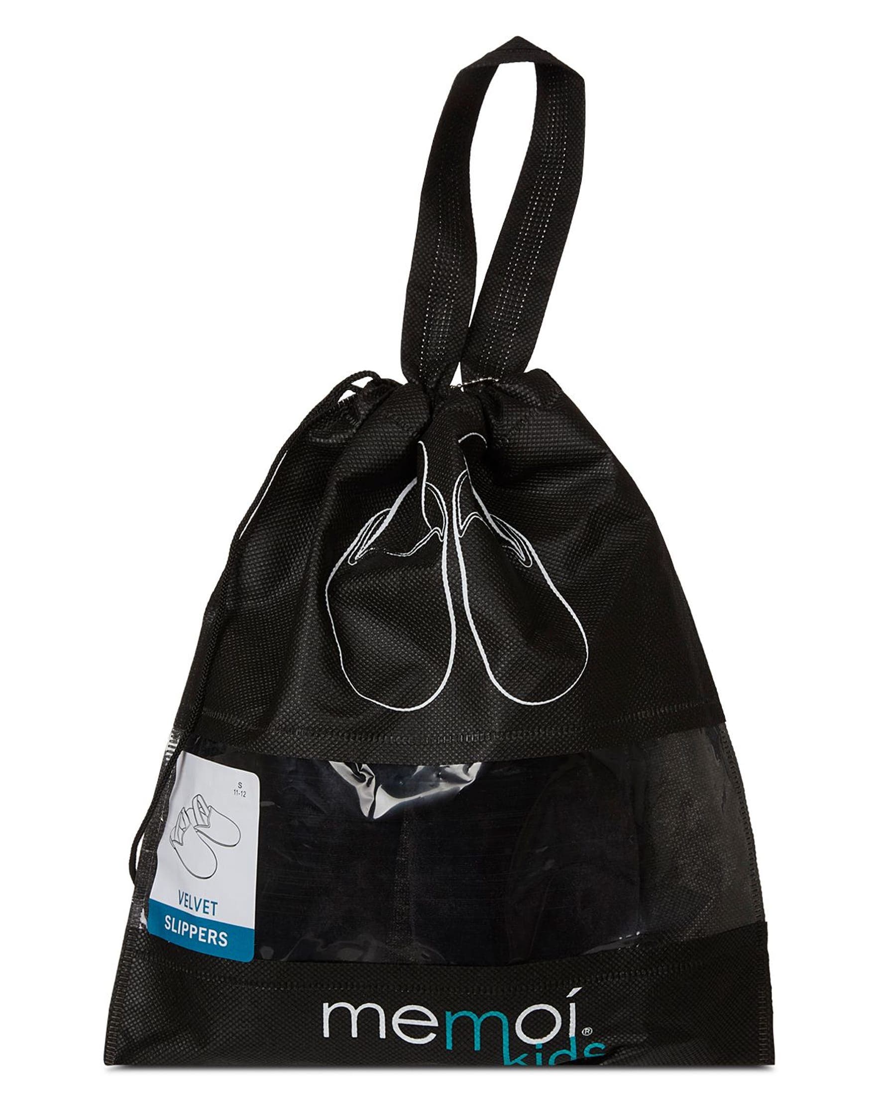 MeMoi Kid's Velvet Sling Back Slippers, Alternate, color, Black