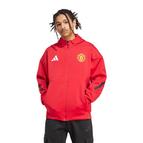 Men's adidas  Red Manchester United 2025/26 Anthem Full-Zip Jacket