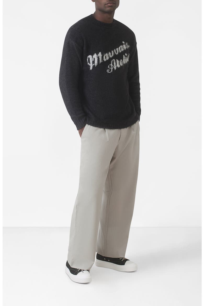 Atelier Oversized Brushed Knit sweater, Alternate, color, Dark Grey