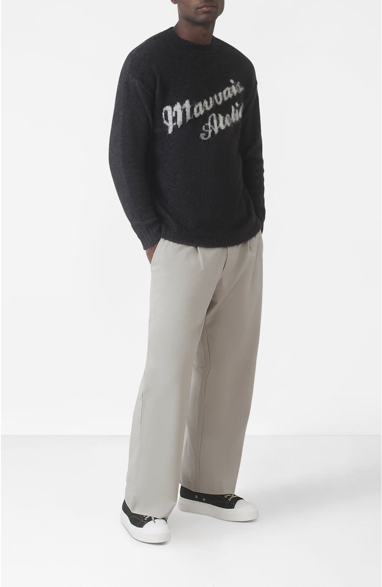 MAUVAIS Atelier Oversized Brushed Knit sweater, Alternate, color, Dark Grey