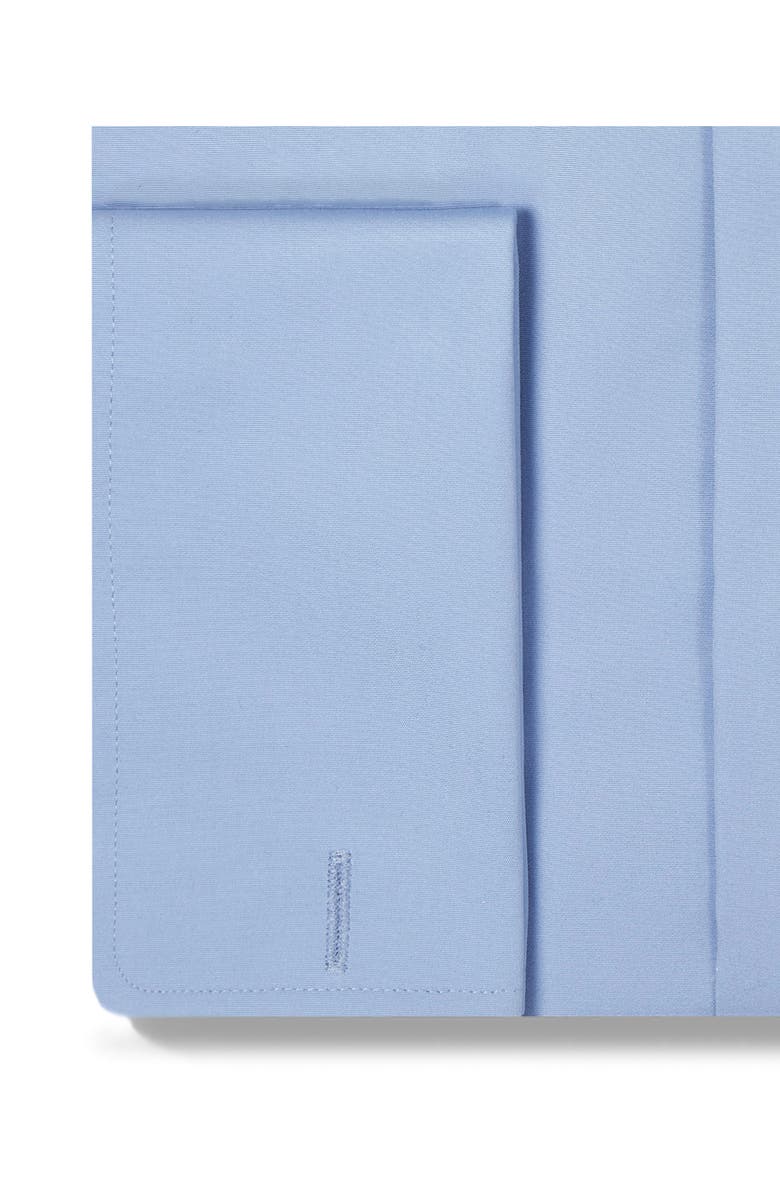 David Donahue Regular Fit Broadcloth French Cuff Dress Shirt, Alternate, color, Blue
