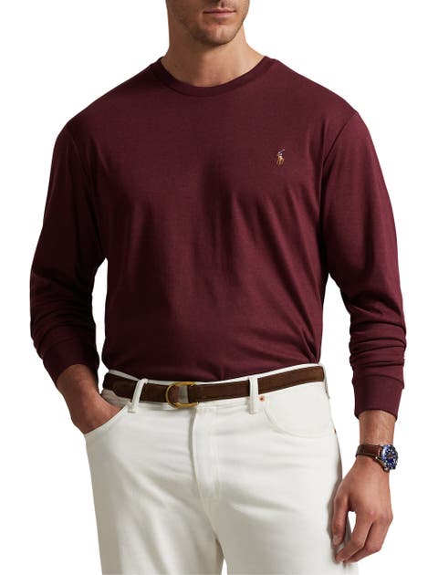 Big & Tall Soft Cotton Long-Sleeve Tee