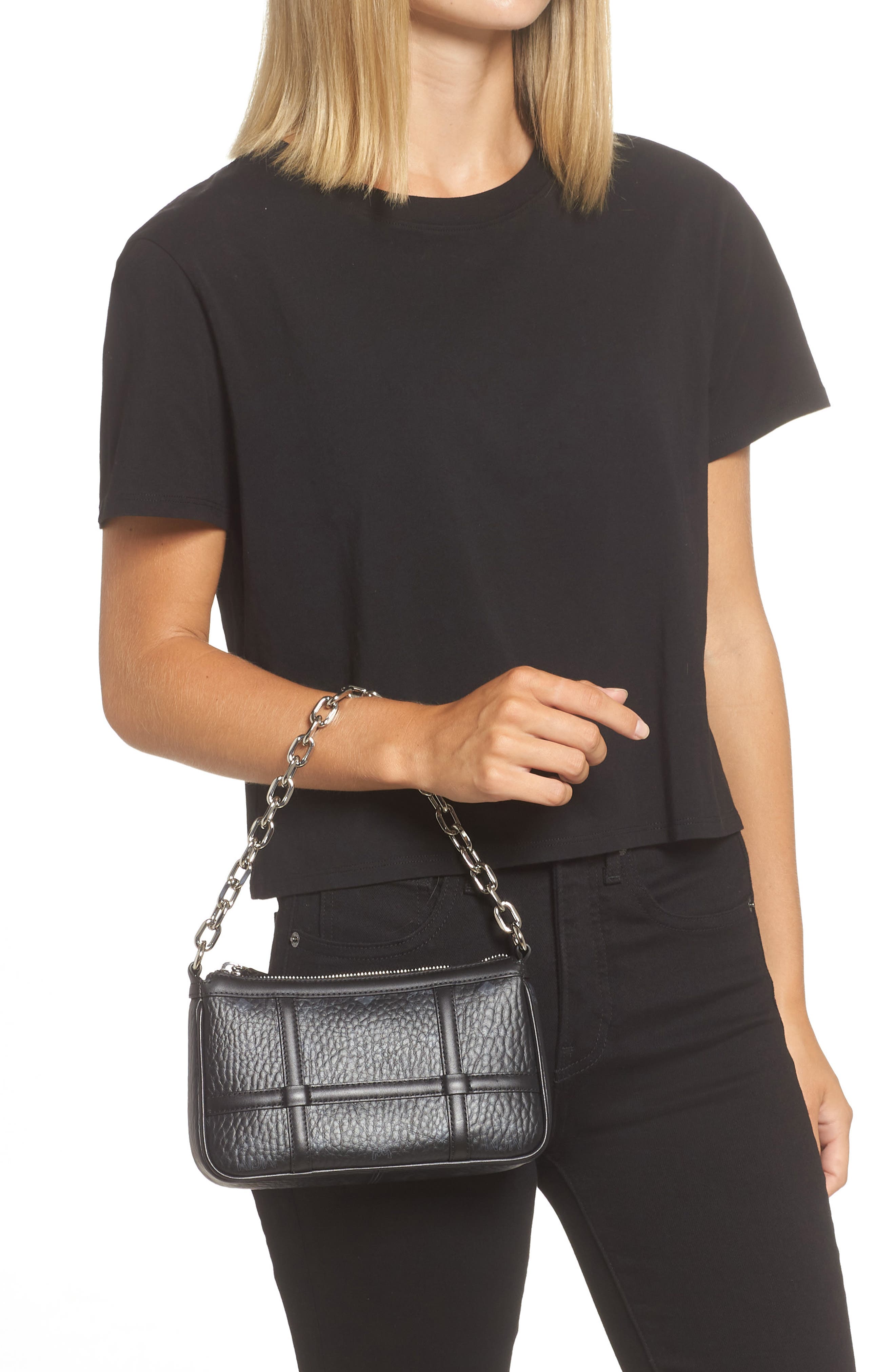 MCM Mini Delmy Visetos Shoulder Bag, Alternate, color, 