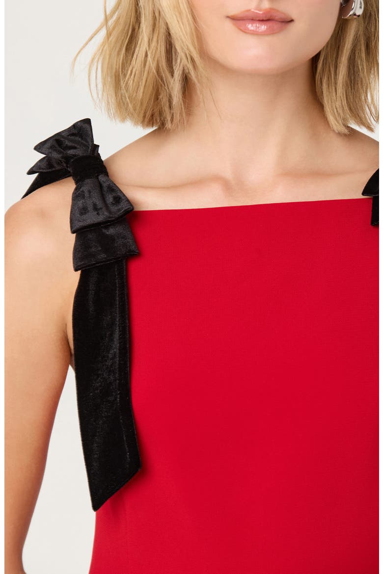 Ambria Bow Minidress, Alternate, color, RED
