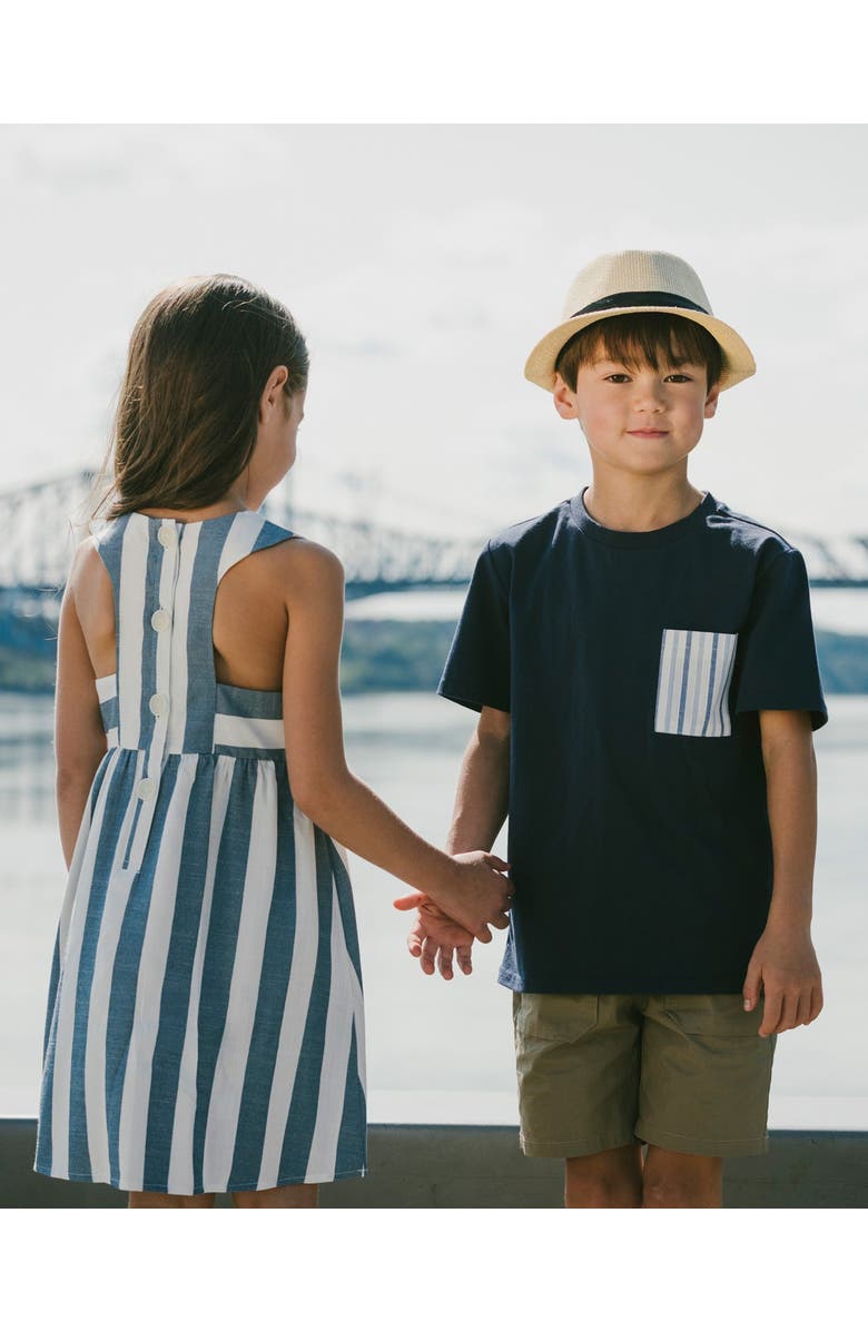 Deux par Deux Parachute Shorts with Patch Pockets, Alternate, color, Beige