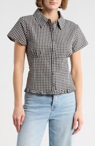 Vigoss Gingham Fitted Top