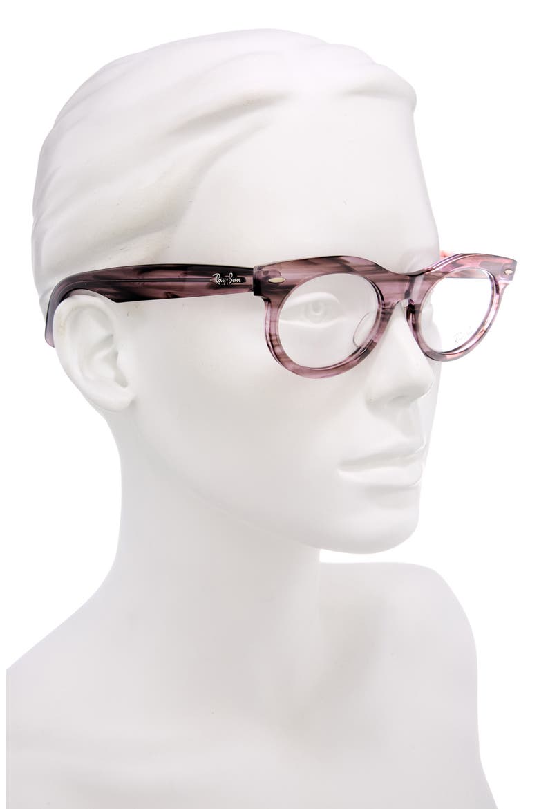 53mm Oval Optical Glasses, Alternate, color, PINK