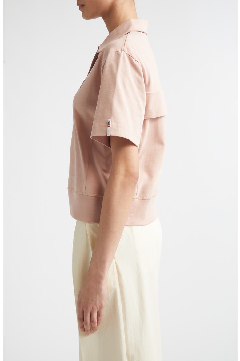Reflective Logo Patch Polo, Alternate, color, MISTY ROSE