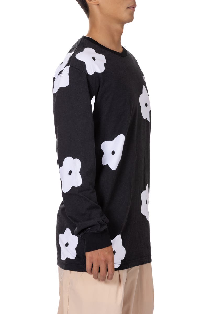 VAST Floral Long Sleeve Graphic T-Shirt, Alternate, color, Black