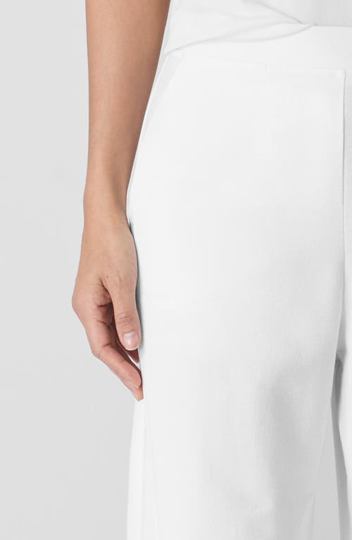 Eileen Fisher Ankle Length Knit Lantern Pants In White