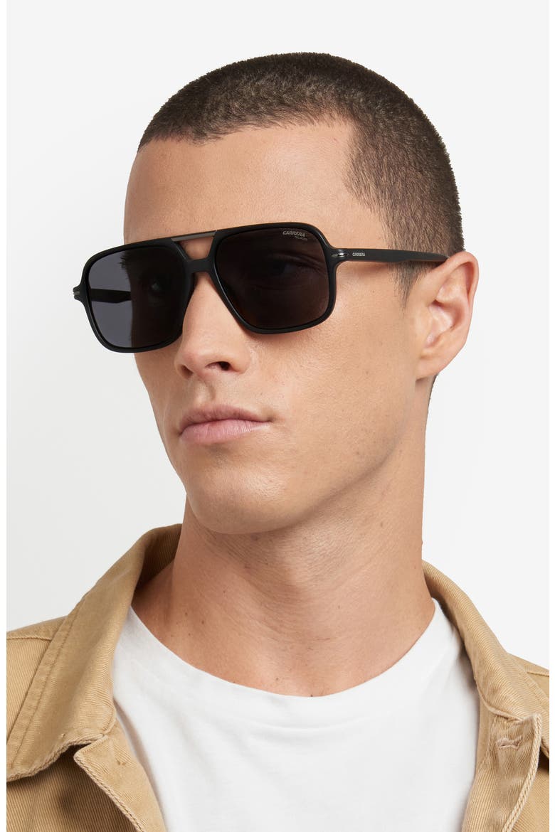 58mm Navigator Sunglasses, Alternate, color, BLACK RUTHENIUM/ GREY POLAR