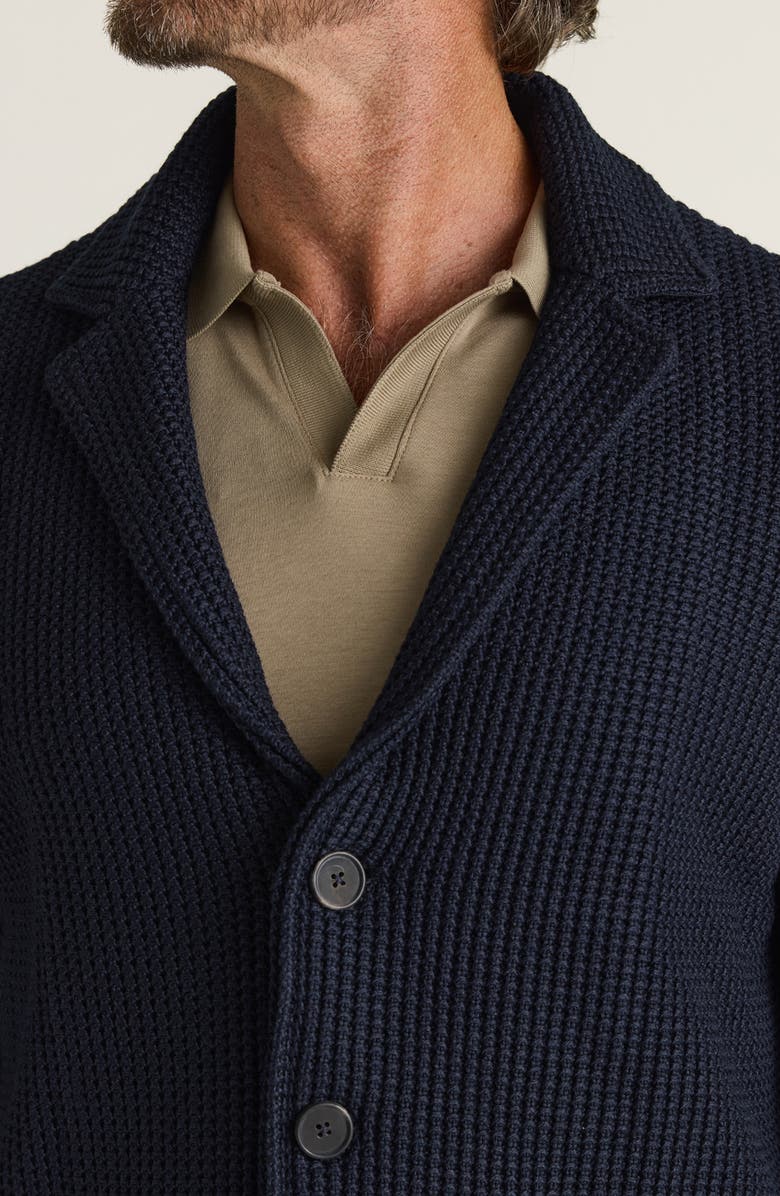 34 Heritage Birch Tailored Wool Blend Cardigan, Alternate, color, Navy