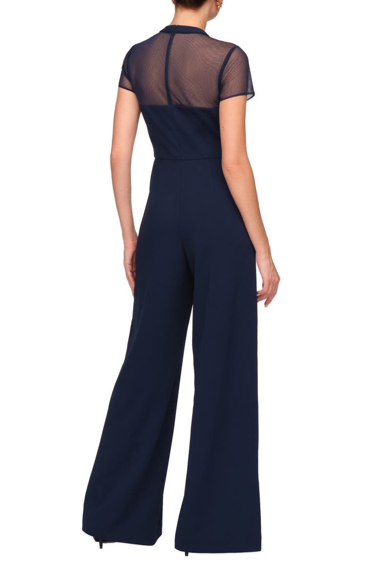 Stretch Crepe Jumpsuit, Alternate, color, NAVY