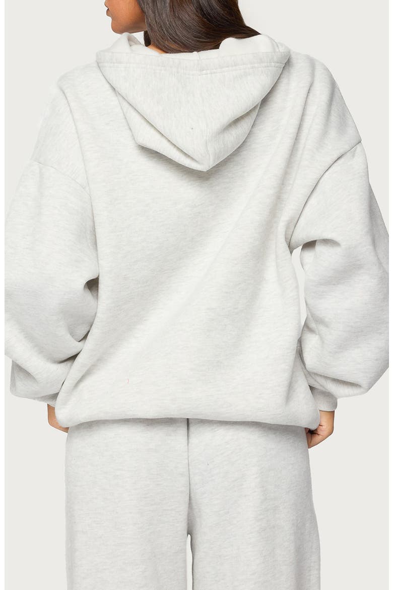 London Obsessed Rhinestone Graphic Hoodie, Alternate, color, LIGHT-GRAY-MELANGE