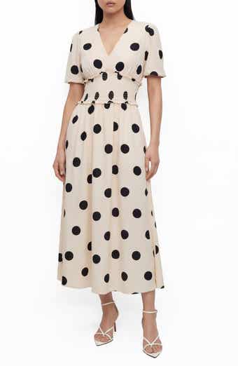 BY DESIGN Carlotta Smocked Waist Midi Dress