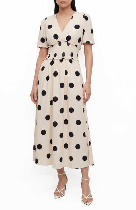 BY DESIGN Carlotta Smocked Waist Midi Dress