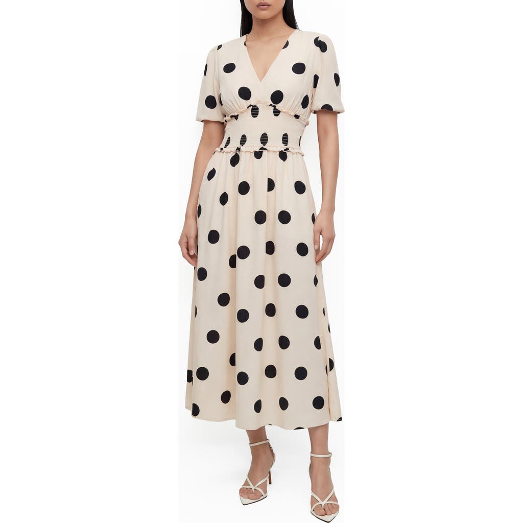 By Design Carlotta Smocked Waist Midi Dress