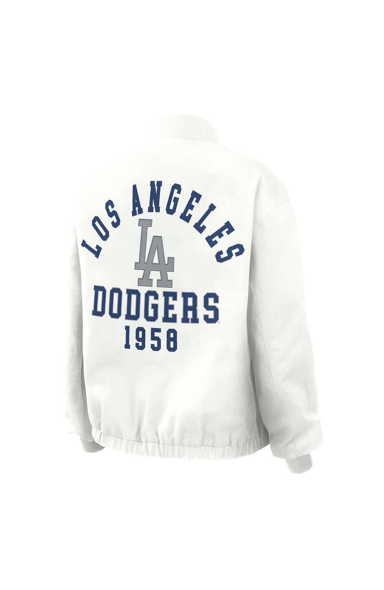 WEAR by Erin Andrews Women's WEAR by Erin Andrews  White Los Angeles Dodgers Full-Zip Bomber Jacket, Alternate, color, White