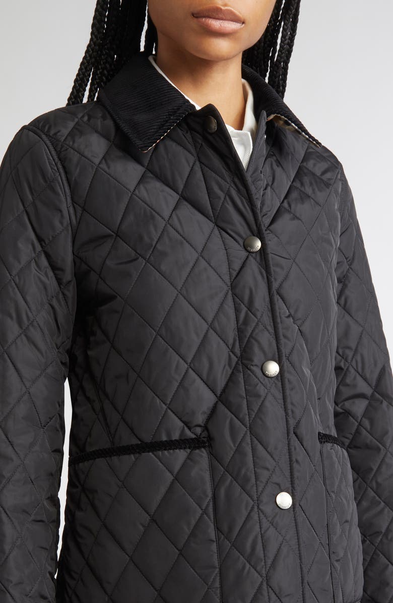 Burberry Quilted Nylon Barn Jacket, Alternate, color,