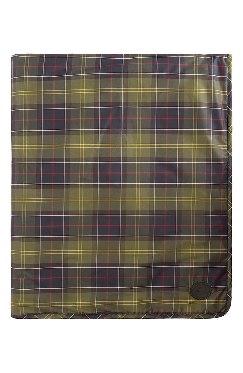 Barbour Reversible Dog Towel & Blanket, Main, color, Classic Tartan/ Red