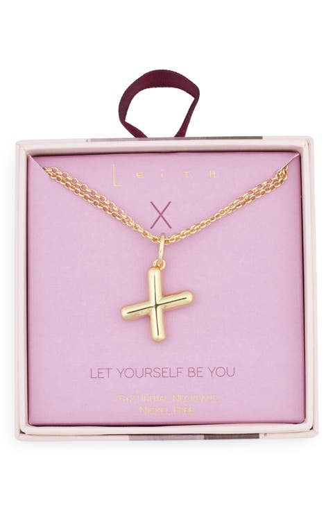 Lowercase Initial Bubble Pendant Necklace