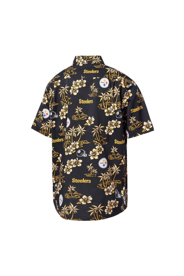 Men's Reyn Spooner Black Pittsburgh Steelers Kekai Button-Up Shirt, Alternate, color, Black