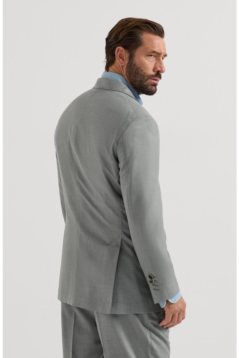 Virgin Wool And Silk Lightweight Hopsack Cavallo Tailor Blazer, Alternate, color, Grey