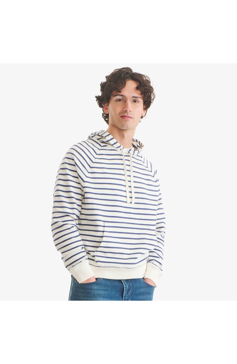 Primary Adult Stripe Pullover Hoodie, Alternate, color, Sunwashed Navy Ivory Stripe