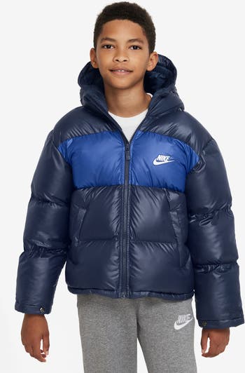 Nike Kids Sportswear Water Repellent Hooded Puffer Jacket Nordstrom