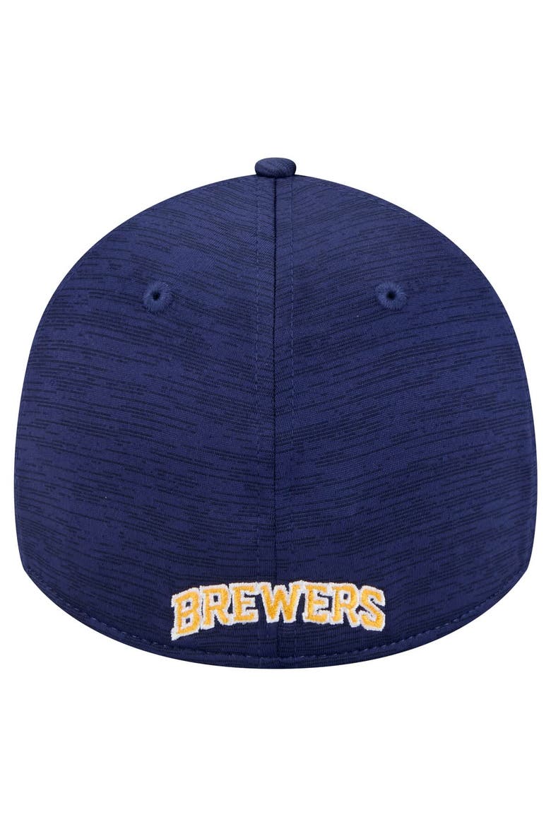 Men's New Era Navy Milwaukee Brewers Tech 39THIRTY Flex Hat, Alternate, color, Navy