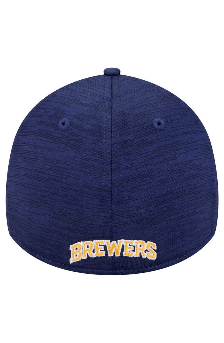 New Era Men's New Era Navy Milwaukee Brewers Tech 39THIRTY Flex Hat, Alternate, color,