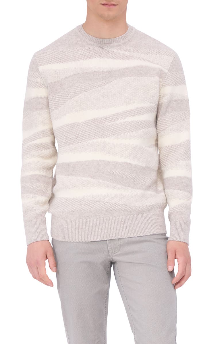 Bugatchi Ripple Wool & Cotton Sweater, Main, color, 