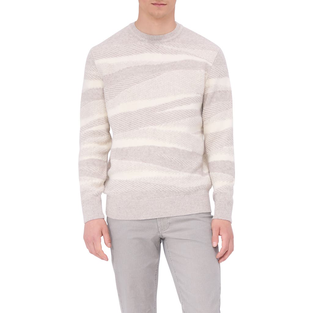 Bugatchi Ripple Wool & Cotton Sweater In Willow