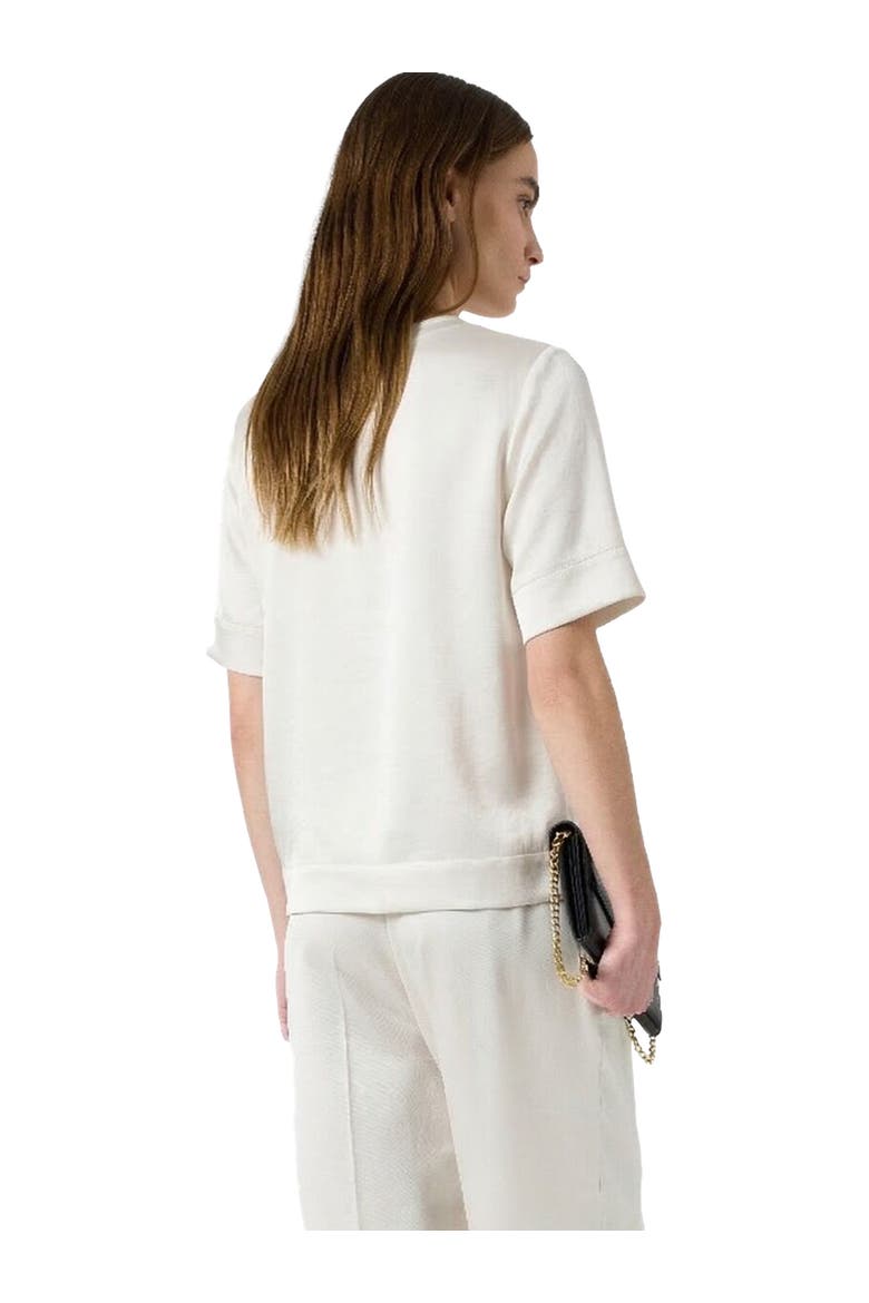 Cileia Short Sleeve Blouse, Alternate, color, Ecru