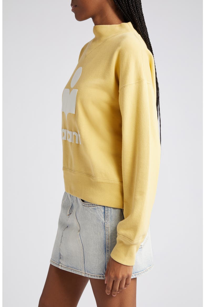 Moby Mock Neck Logo Graphic Sweatshirt, Alternate, color, SUNLIGHT/ ECRU